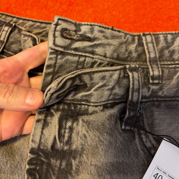 Zara brown double waist straight leg mid rise TRF jeans made in Europe NWT - Picture 7 of 15